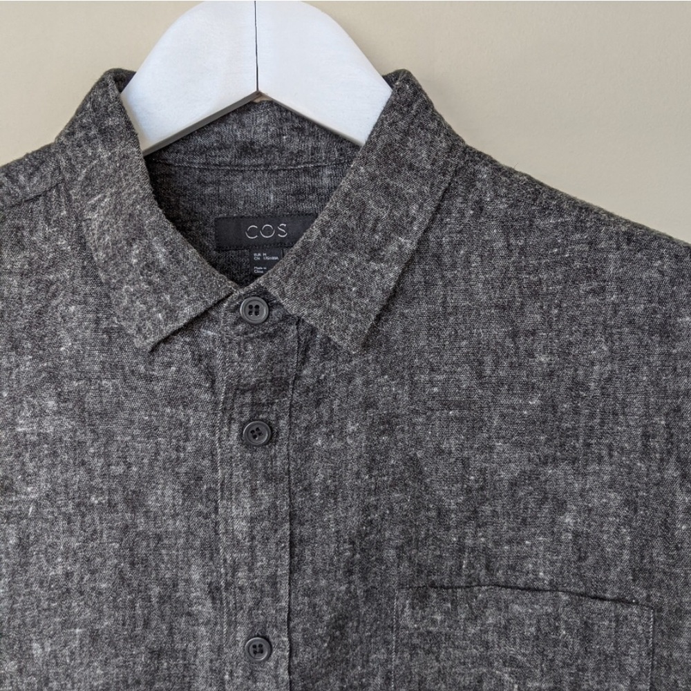 COS Light Gray Medium Button Down Shirt